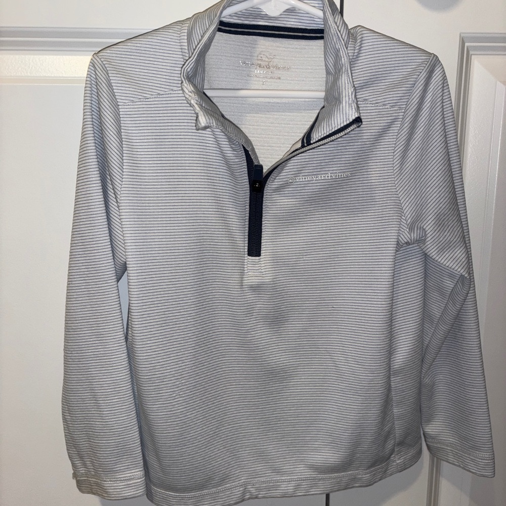 Vineyard Vines Boys Striped Quarter-Zip Pullover